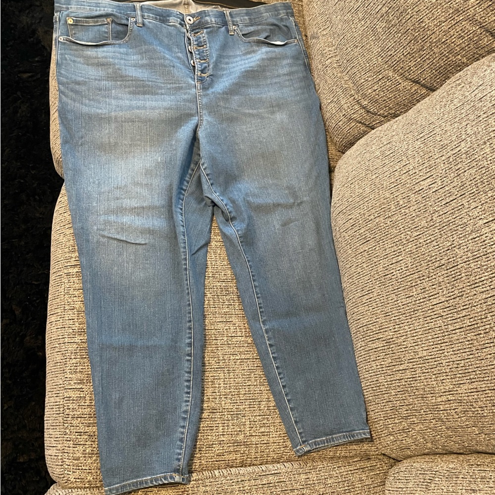 Button up, straight leg jeans from Torrid, size 26R (regular)